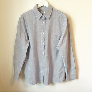 Filippa K White and Blue Striped Button Down Shirt 100% Cotton - Sz 52 (L)